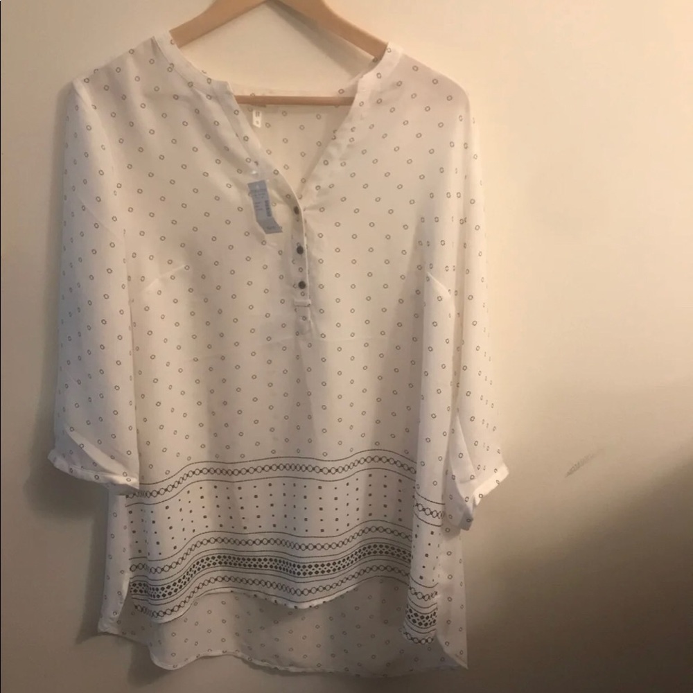 White patterned blouse